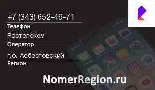 Кто звонил с 3436524971 - регион и оператор